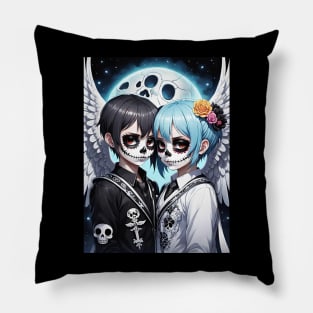 Couple Dia De Los Muertos Pillow