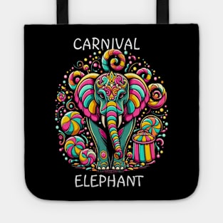 Majestic Elephant With Vibrant Facial Designs Tote