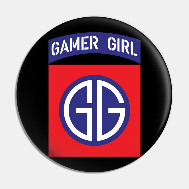 Gamer Girl Logo Patch Pin by Baggss