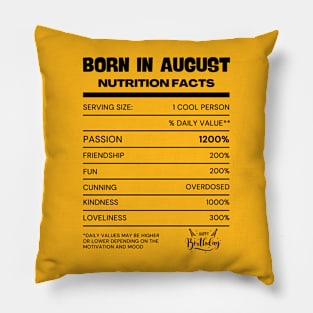 Born in august Pillow