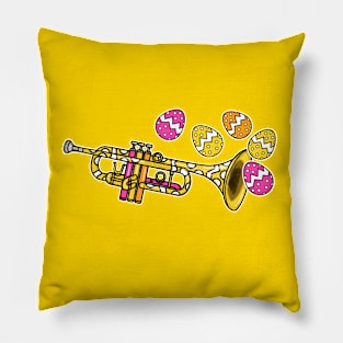 Easter Trumpet Trumpeter Brass Musician Pillow