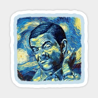 Mr Bean Van Gogh Style Magnet