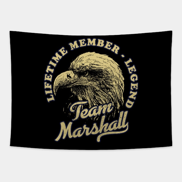 Marshall Name - Lifetime Member Legend - Eagle Tapestry by Stacy Peters Art