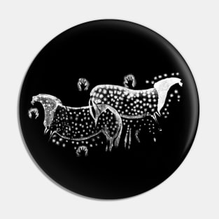 Dappled Horses of Pech Merle Cave Painting Pin