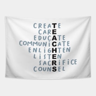 Teachers- Inspirational Motivational Qualities Tapestry