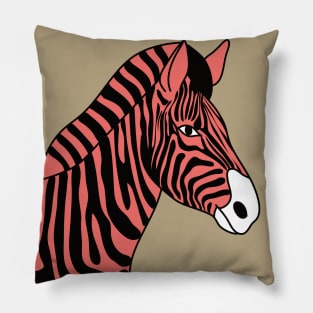 Pink zebra Pillow