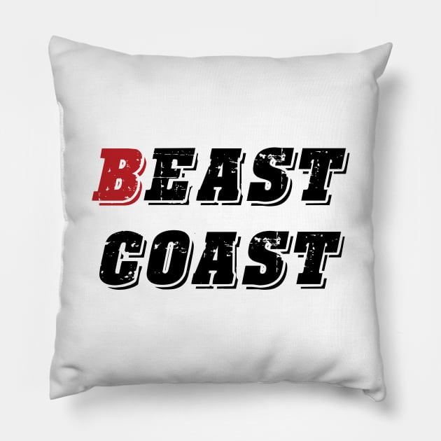 East coast, Beast coast Pillow by ddesing