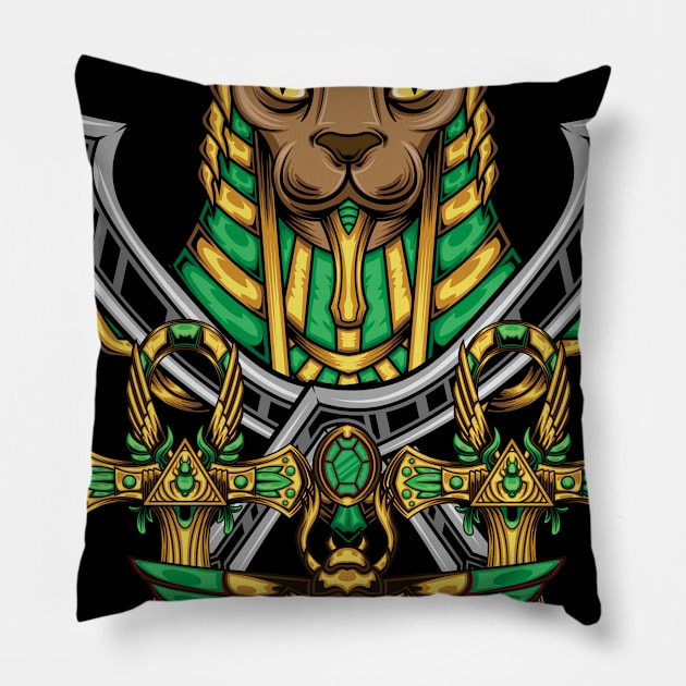 Egyptian God 08 Pillow by Harrisaputra