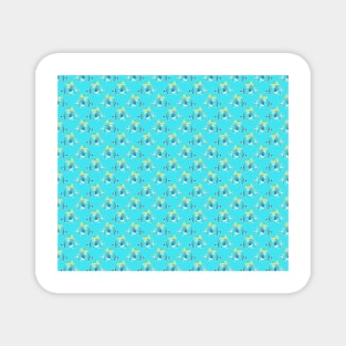 Elephant and Turtle Watercolor Pattern Magnet