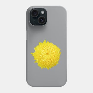 Yellow Chrysanthemum Floral Photo Cutout Phone Case