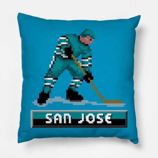 San Jose Hockey Pillow by clarkehall