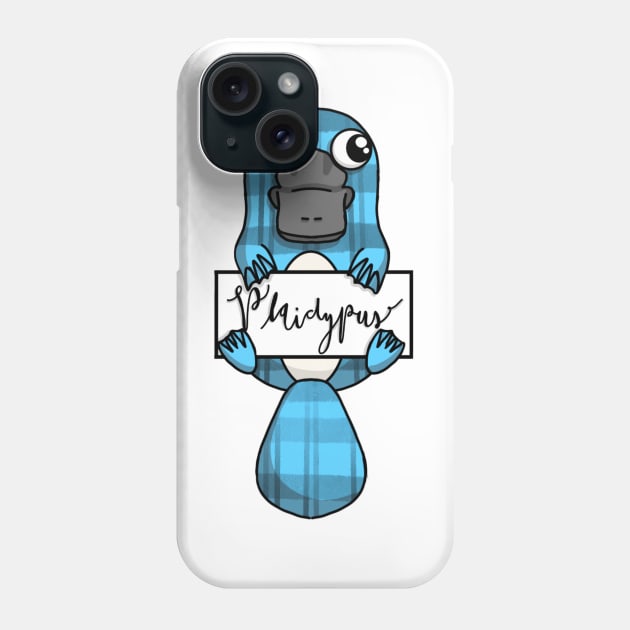 Plaidypus (Plaid Platypus) Phone Case by thecurlyredhead