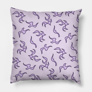 Purple Flame Aesthetic Pillow