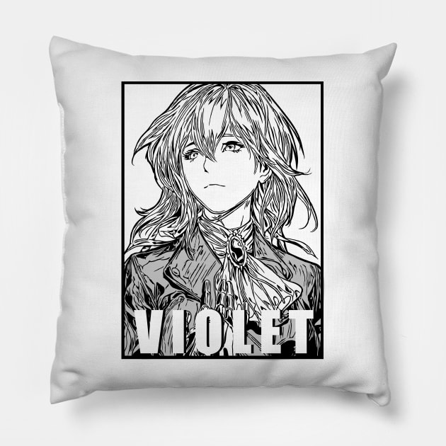 Violet evergaden manga panel Pillow by yuhunaya