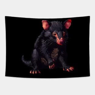 Tasmanian Devil in Pixel Form Tapestry