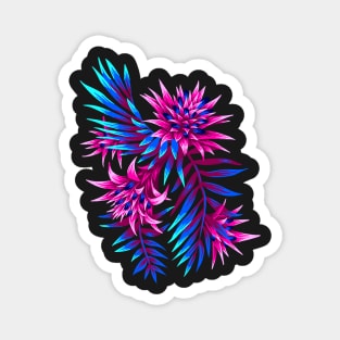 Fasciata Tropical Floral - Dark Blue/Pink Magnet