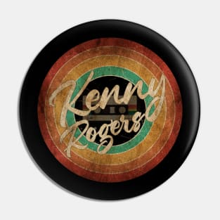 Kenny Rogers Vintage Circle Art Pin