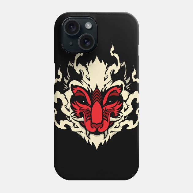 Demon Wolf Phone Case by Kunstlerstudio