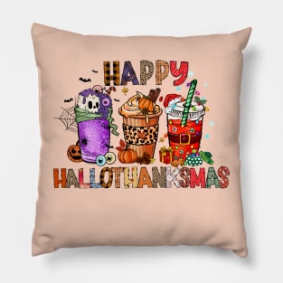 Happy Hallothanksmas Gnomes Pillow