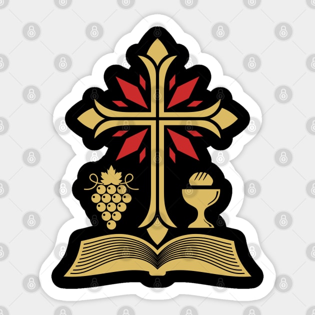 Holy Bible Cross Stickers