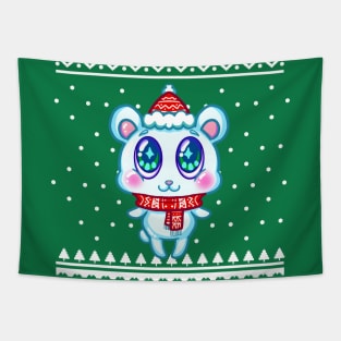 Christmas Sweater Polar bear Tapestry