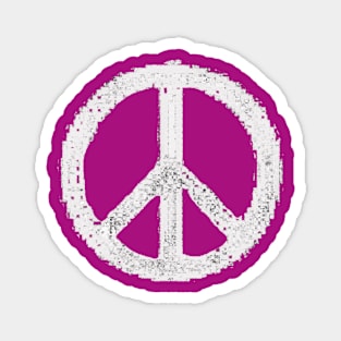 80's retro Peace Symbol Magnet