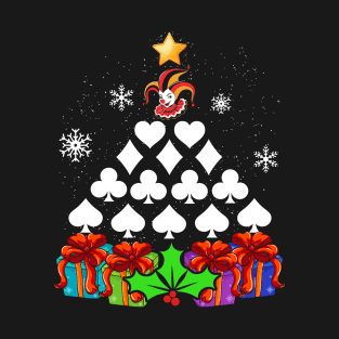 Funny Poker Christmas Tree Decor Gift Xmas Men Women T-Shirt