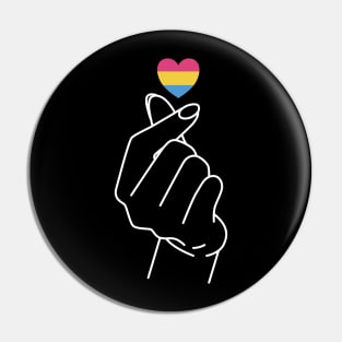 Pansexual Pride Flag Korean Love Sign Pin