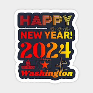 Happy New Year 2024 Magnet