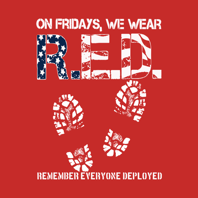 Red Friday Footprint Remember Them All by andytruong