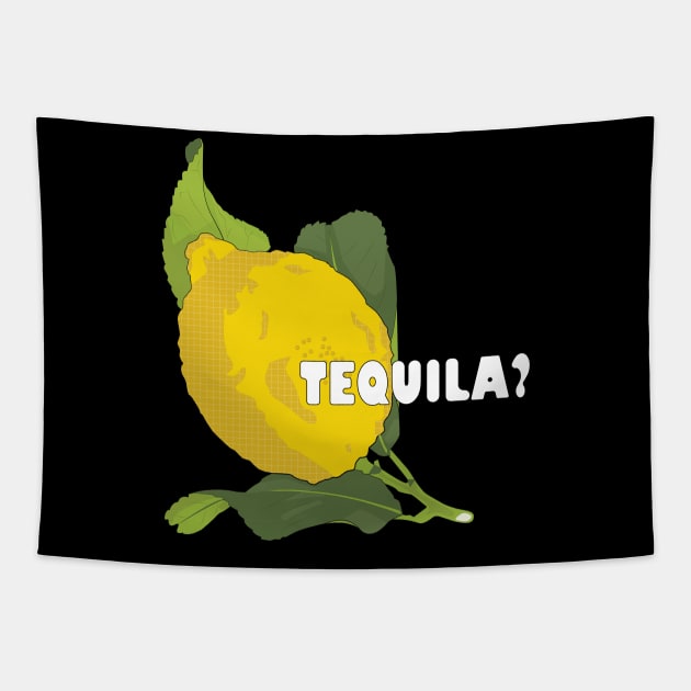 Yellow Lemon: Tequila Edition Tapestry by Crafting Yellow