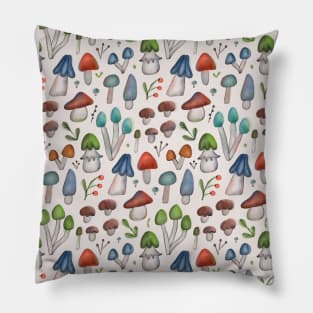 Watercolor mushrooms Pillow