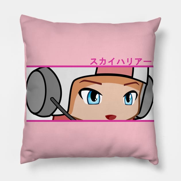 LT Skylar SkyHarrier Game Official Pillow by ninjainatux