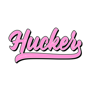 Hucker Distressed Varsity Pink T-Shirt