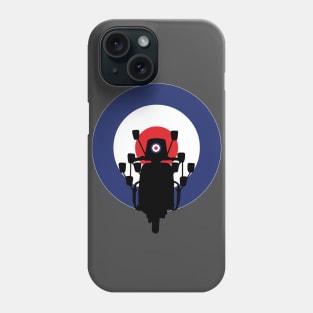 MOD Scooter silhouette with roundel as head lamp Phone Case