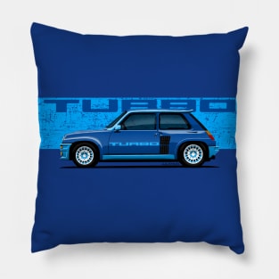 Drawing of the winning classic French blue sports car Pillow