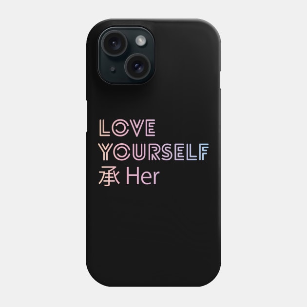 BTS (Bangtan Boys) LOVE YOURSELF 承 'Her' Text Phone Case by iKPOPSTORE