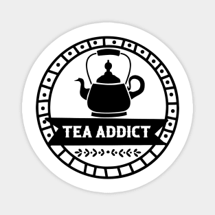 Tea Addict - Retro Vintage Magnet