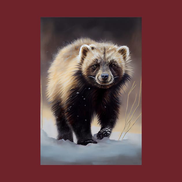 Arctic Wolverine-Oil paint by ABART BY ALEXST 