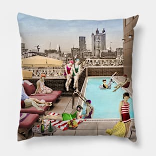 Art Deco Rooftop Chillout Pillow