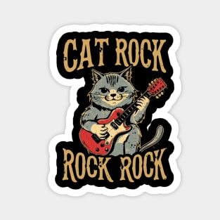 Cat rock Music Magnet