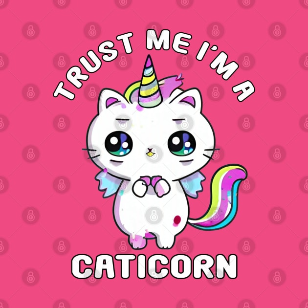 Kawaii Caticorn Unicorn Cat Kittycorn by Splash Graphics