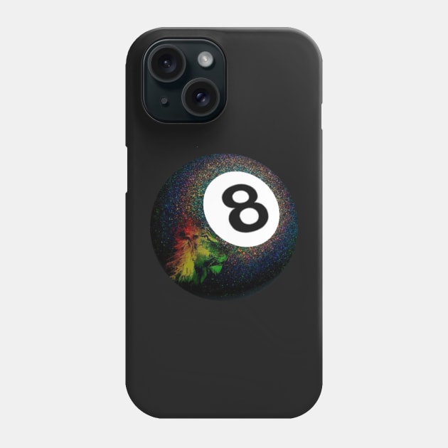 Rasta Lion Eight Ball Phone Case by Reinrab