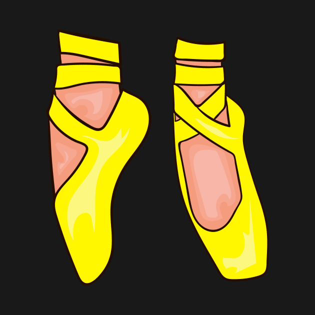 Yellow Ballet Shoes by CatsAreAmazing1