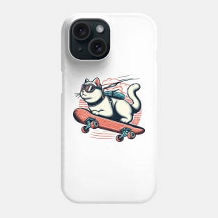 cat skateboard Phone Case