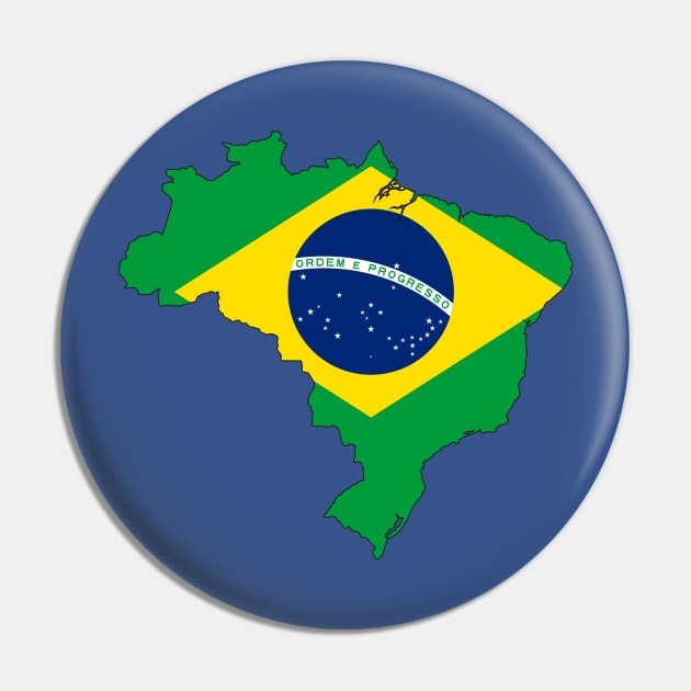 Brasil Flag Pin by Tuwegl