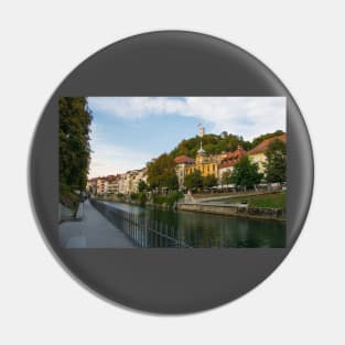 Ljubljanici River in Ljubljana, Slovenia Pin