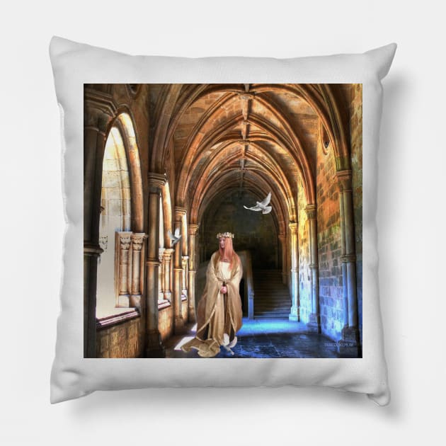 poetry in the cloister... Pillow by terezadelpilar