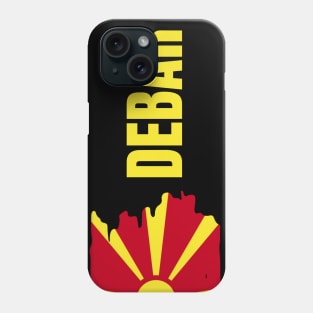 Debar City with North Macedonia Flag Design Phone Case