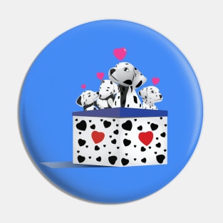 Puppy Dalmatian Valentine Pin